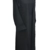 Luxury Abayas Almas Abaya. Black Open Abaya with Beadwork on Pleats